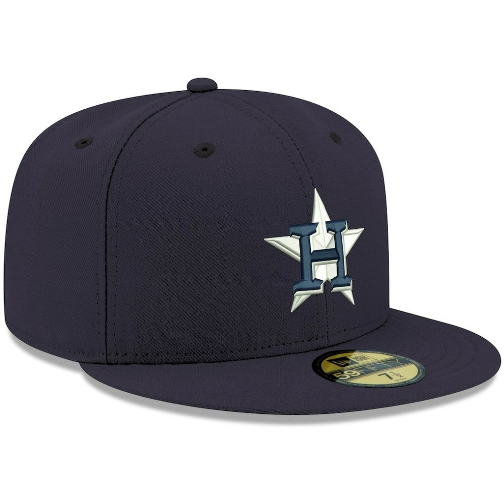 Houston Astros White Logo 59FIFTY Fitted Hat - Navy | New Era