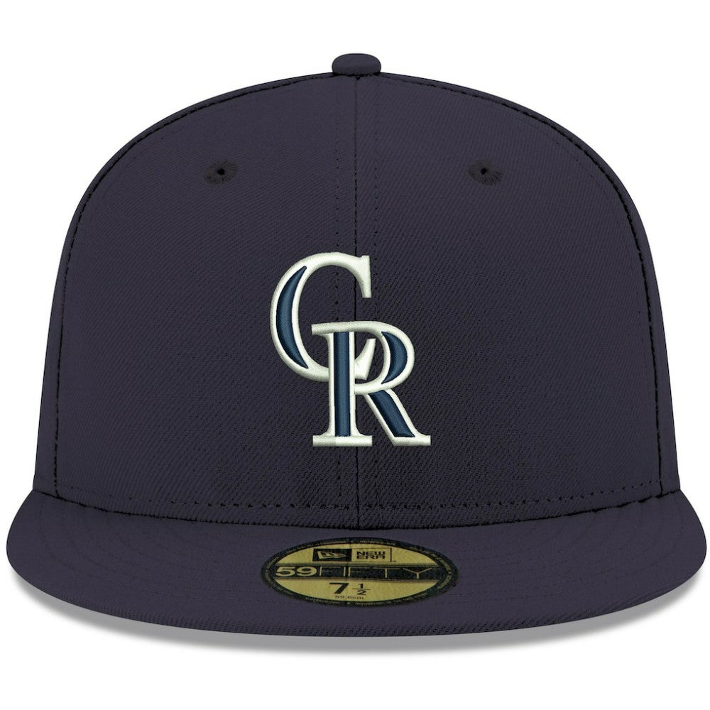 Colorado Rockies White Logo 59FIFTY Fitted Hat - Navy | New Era
