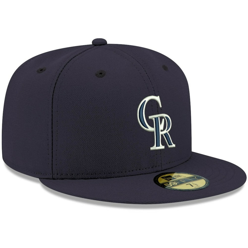 Colorado Rockies White Logo 59FIFTY Fitted Hat - Navy | New Era