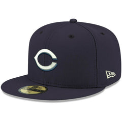 Cincinnati Reds White Logo 59FIFTY Fitted Hat - Navy | New Era
