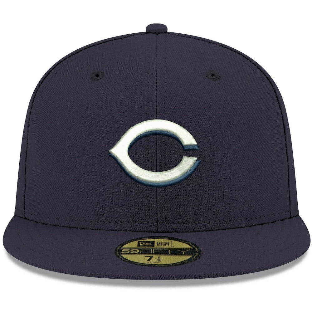 Cincinnati Reds White Logo 59FIFTY Fitted Hat - Navy | New Era