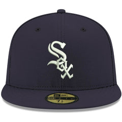Chicago White Sox White Logo 59FIFTY Fitted Hat - Navy | New Era