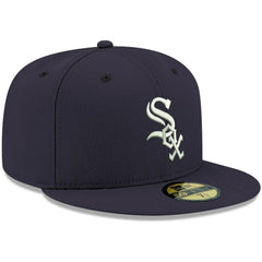 Chicago White Sox White Logo 59FIFTY Fitted Hat - Navy | New Era