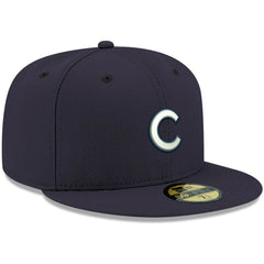 Chicago Cubs White Logo 59FIFTY Fitted Hat - Navy | New Era