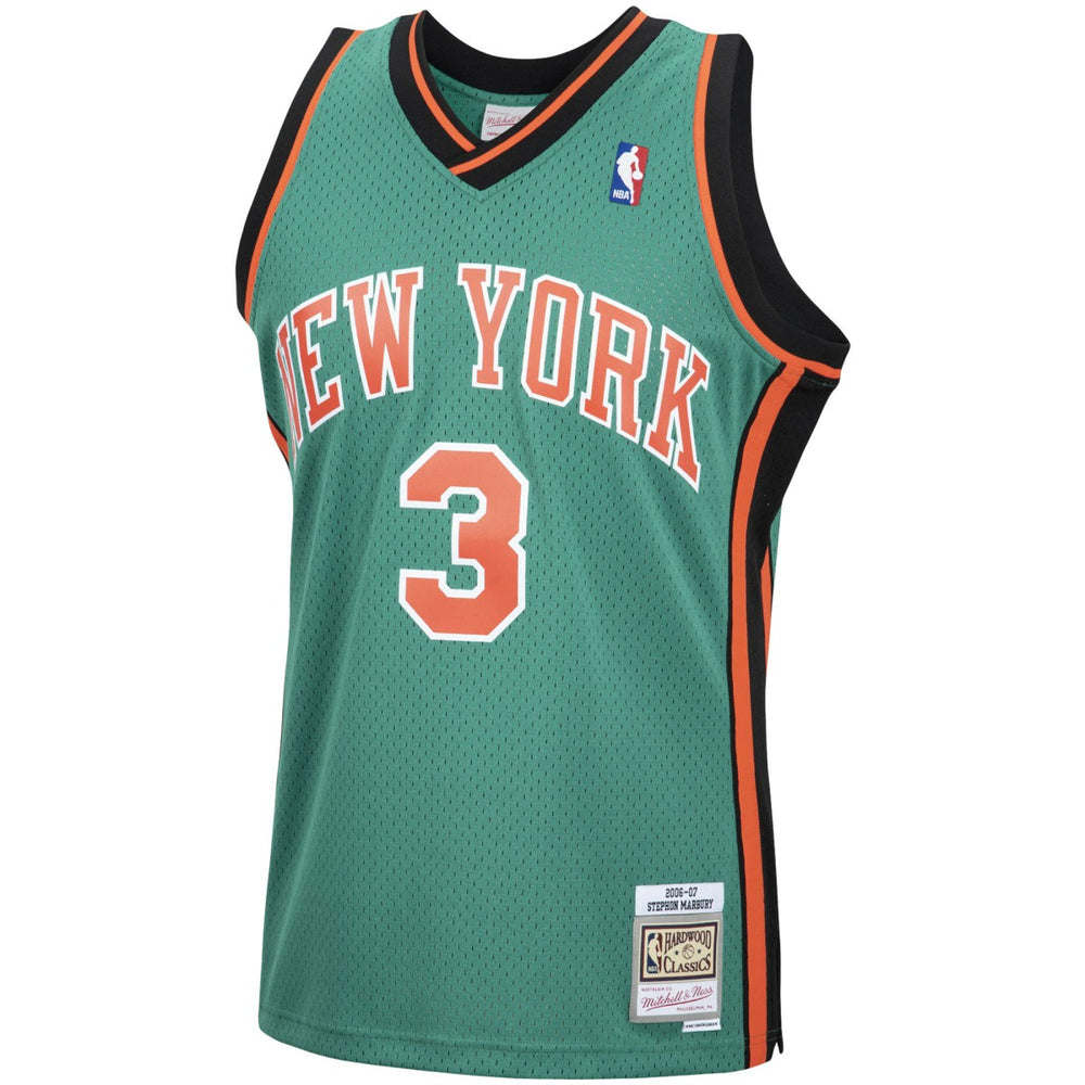 Stephon Marbury New York Knicks 2006/07 Hardwood Classics Swingman Jersey - Green | Mitchell & Ness online