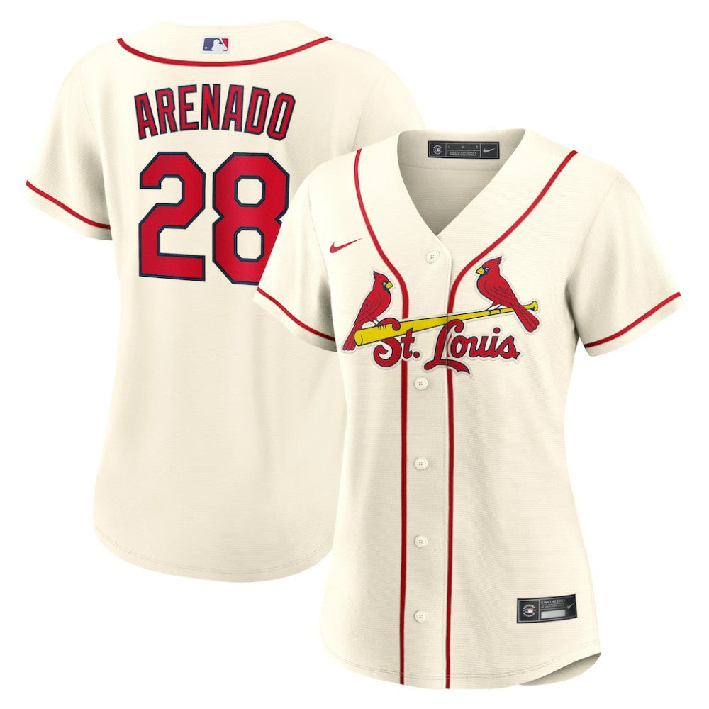 Nolan Arenado St. Louis Cardinals Women's Alternate Replica Player Jersey - Cream | Nike