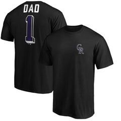 Colorado Rockies Number One Dad T-Shirt - Black