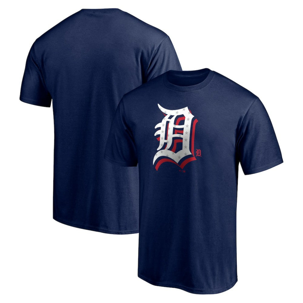 Detroit Tigers Red White and Team T-Shirt - Navy