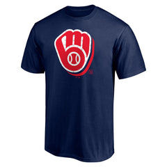Milwaukee Brewers Red White and Team T-Shirt - Navy