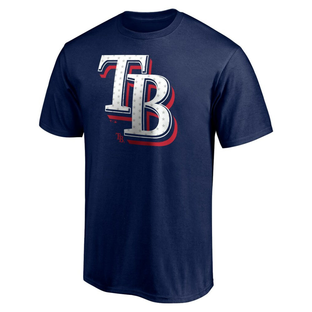Tampa Bay Rays Red White and Team T-Shirt - Navy