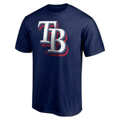 Tampa Bay Rays Red White and Team T-Shirt - Navy