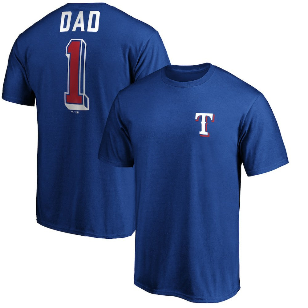 Texas Rangers Number One Dad T-Shirt - Royal