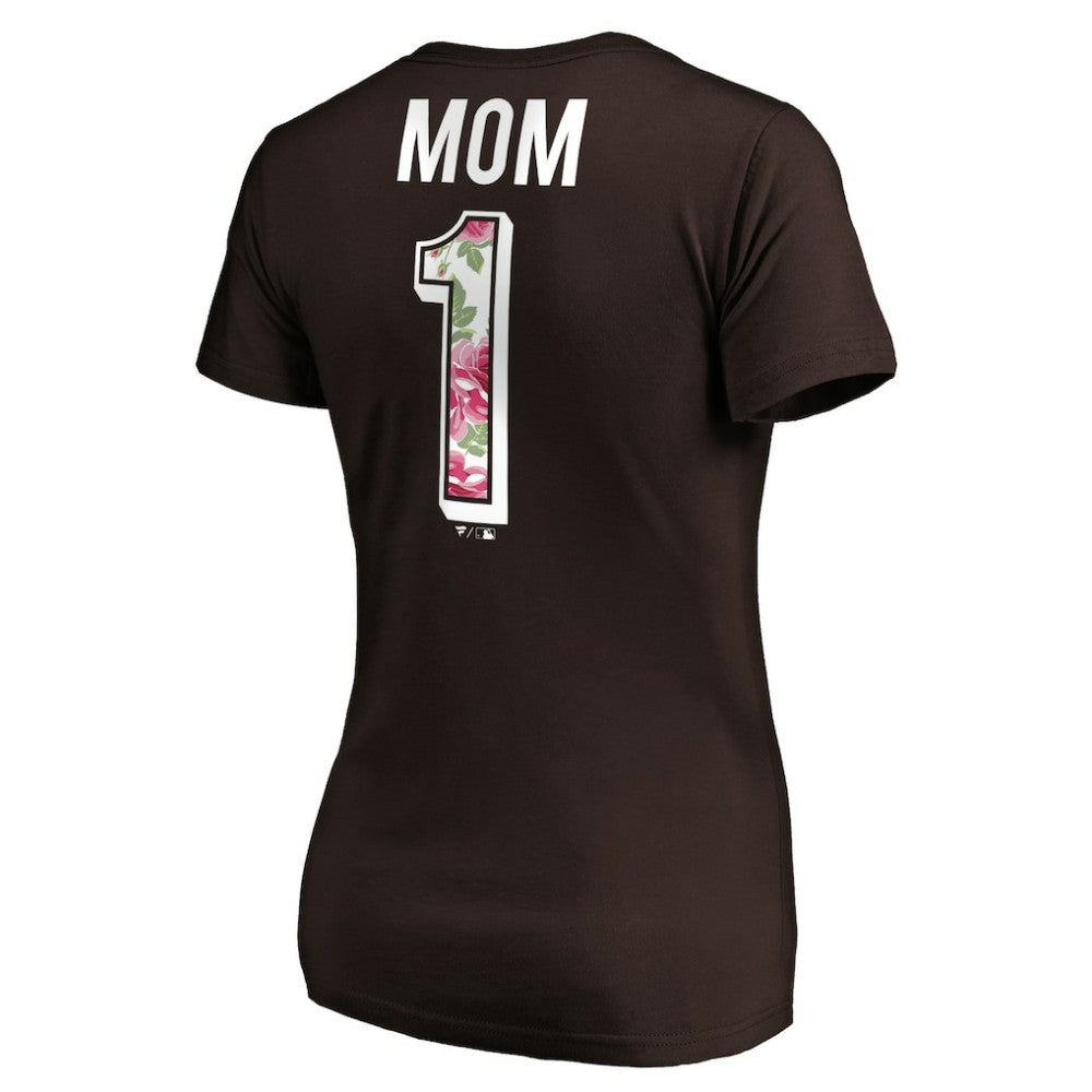San Diego Padres Women's Mother's Day V-Neck T-Shirt - Brown