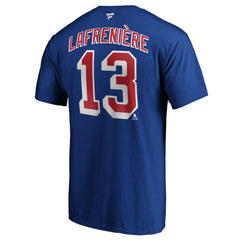 Alexis Lafreniere New York Rangers Fanatics Big & Tall Name & Number T-Shirt Blue