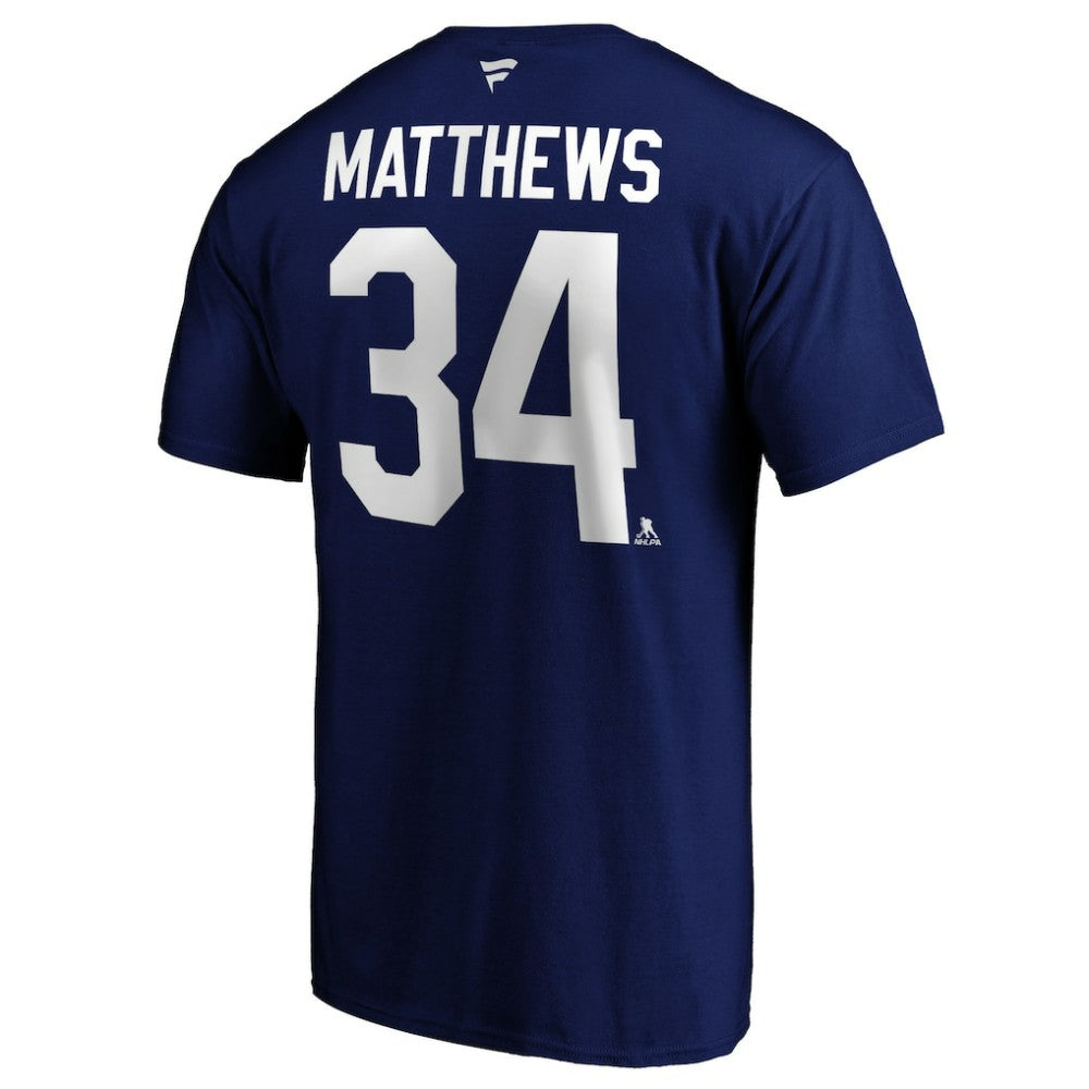 Auston Matthews Toronto Maple Leafs Fanatics Big & Tall Name & Number T-Shirt Blue