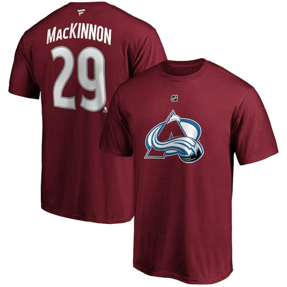 Nathan MacKinnon Colorado Avalanche Fanatics Big & Tall Name & Number T-Shirt Burgundy