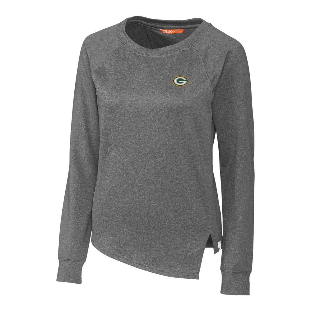 Green Bay Packers Cutter & Buck Women's Jackson Pullover Sweatshirt - Heathered Charcoal outlet