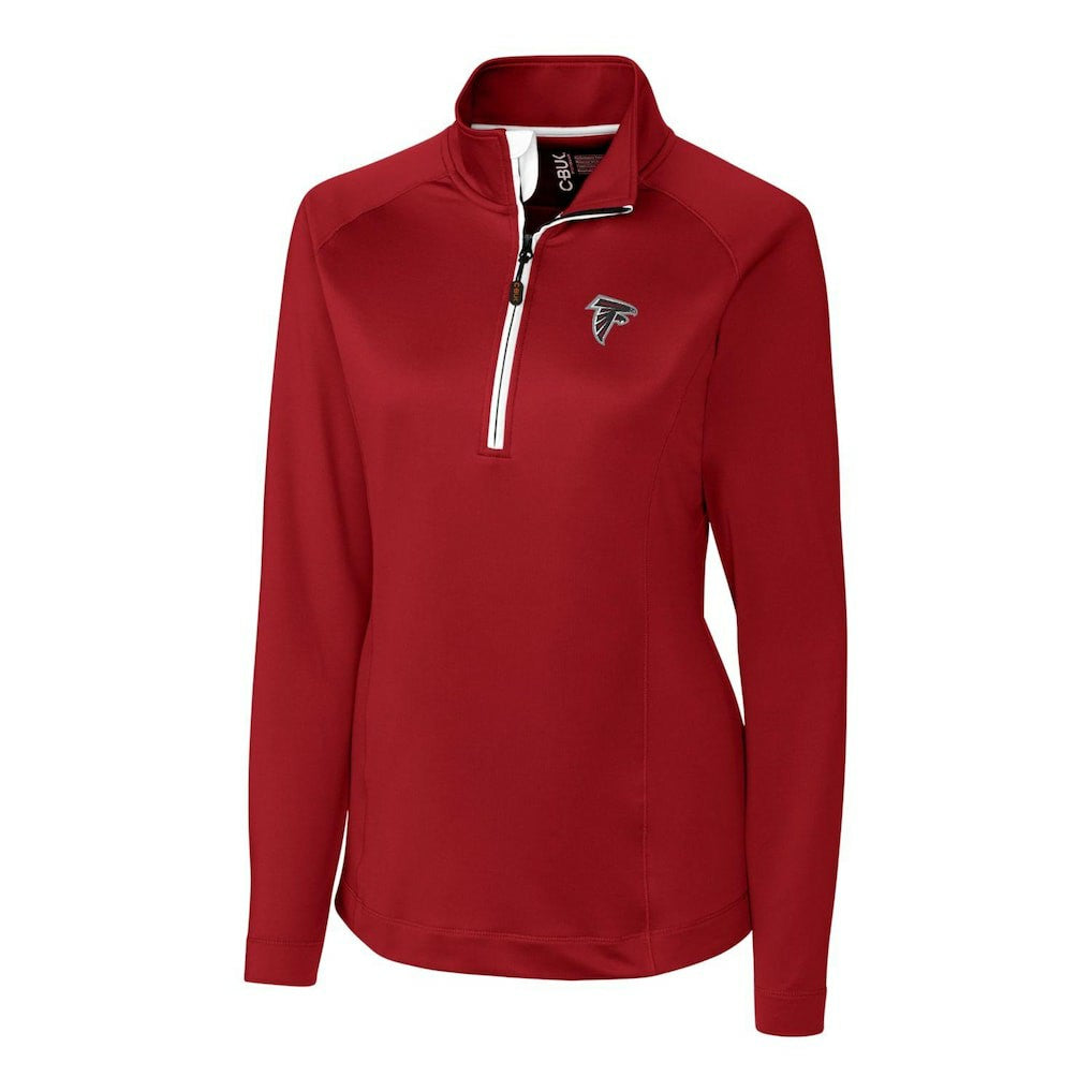 Atlanta Falcons Cutter & Buck Women's Jackson Half-Zip Overknit Pullover Jacket - Red on sale