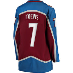 Devon Toews Colorado Avalanche Fanatics Women's Home Breakaway Player Jersey Burgundy