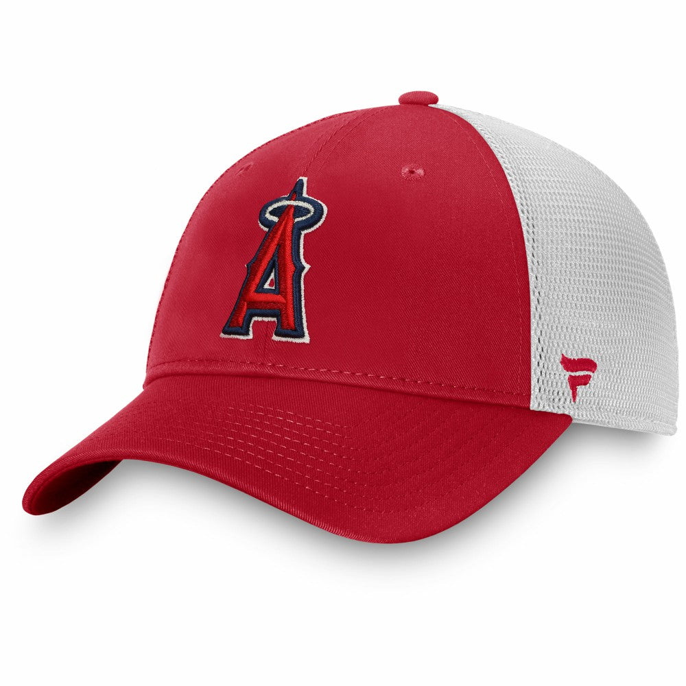 Los Angeles Angels Team Core Unstructured Trucker Adjustable Hat - Red/White