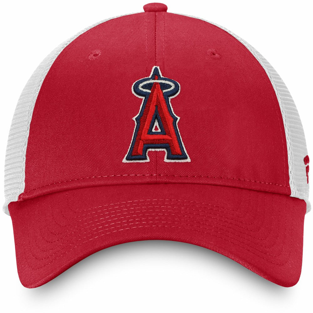 Los Angeles Angels Team Core Unstructured Trucker Adjustable Hat - Red/White