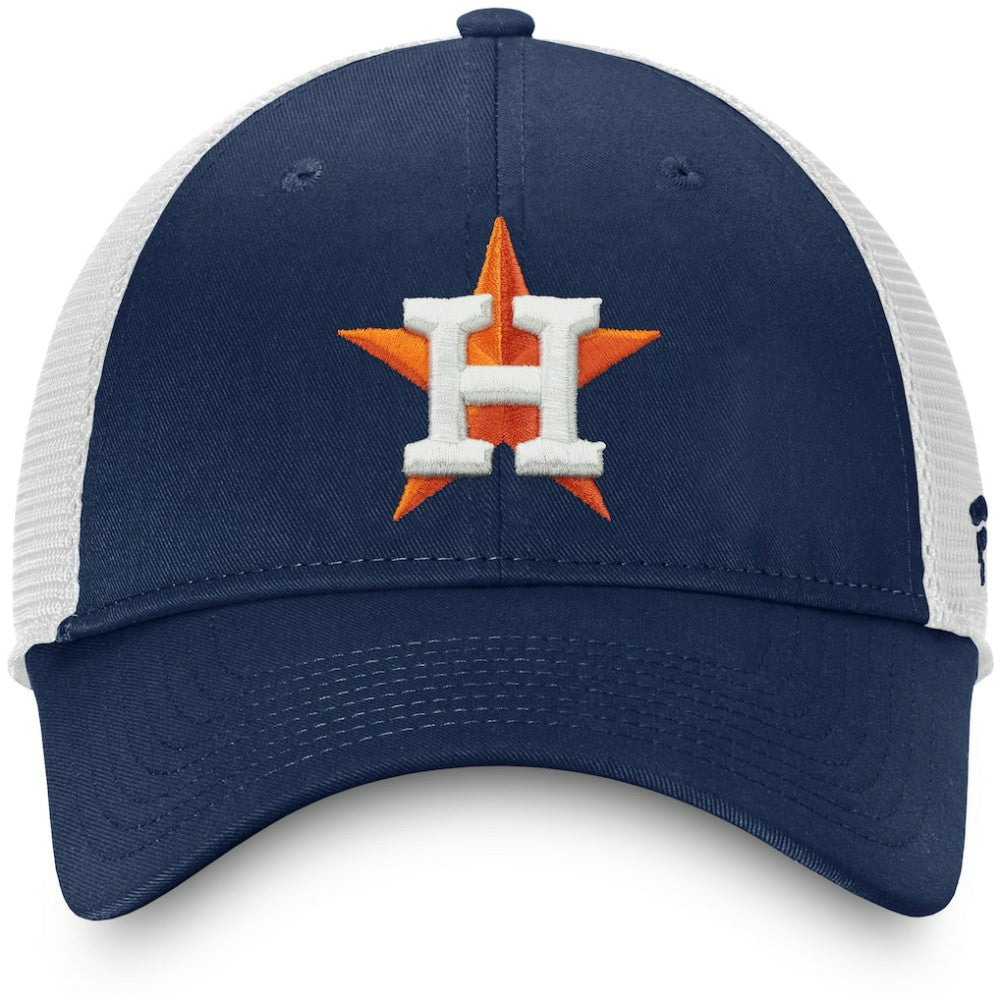 Houston Astros Team Core Unstructured Trucker Adjustable Hat - Navy/White