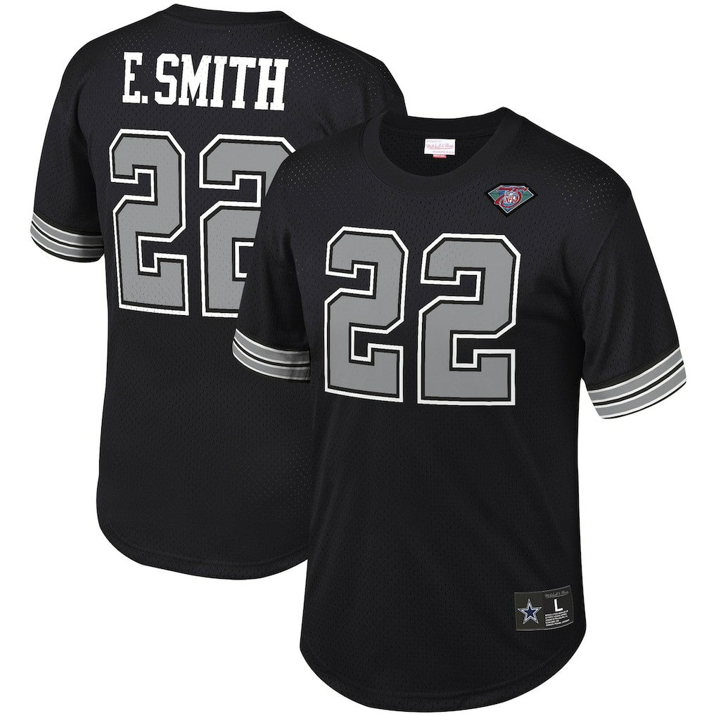 Emmitt Smith Dallas Cowboys Retired Player Name & Number Mesh Top - Black outlet