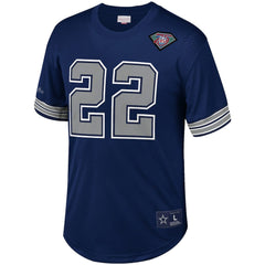 Emmitt Smith Dallas Cowboys Retired Player Name & Number Mesh Top - Navy for sale