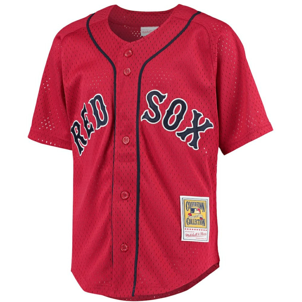 David Ortiz Boston Red Sox Youth Cooperstown Collection Batting Practice Jersey - Red | Mitchell & Ness