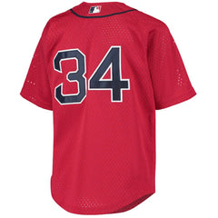 David Ortiz Boston Red Sox Youth Cooperstown Collection Batting Practice Jersey - Red | Mitchell & Ness