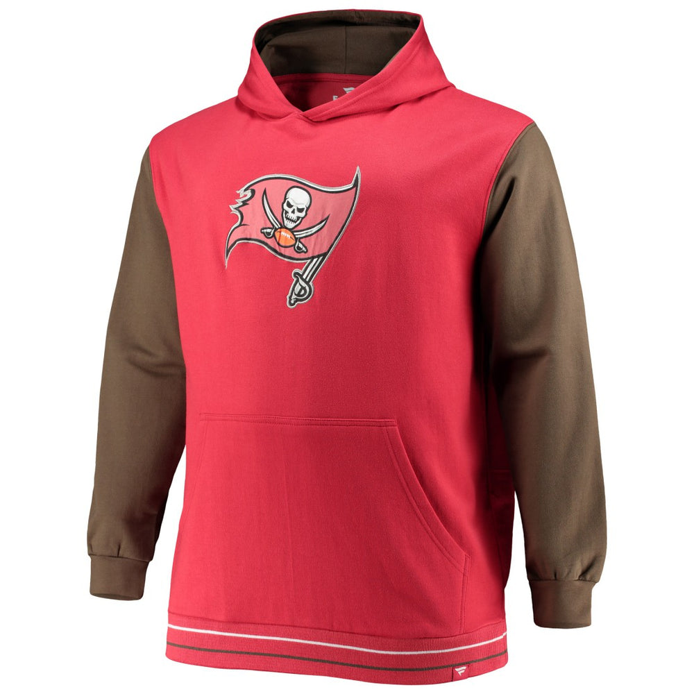 Tampa Bay Buccaneers Big & Tall Block Party Pullover Hoodie - Red/Pewter online