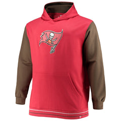 Tampa Bay Buccaneers Big & Tall Block Party Pullover Hoodie - Red/Pewter online