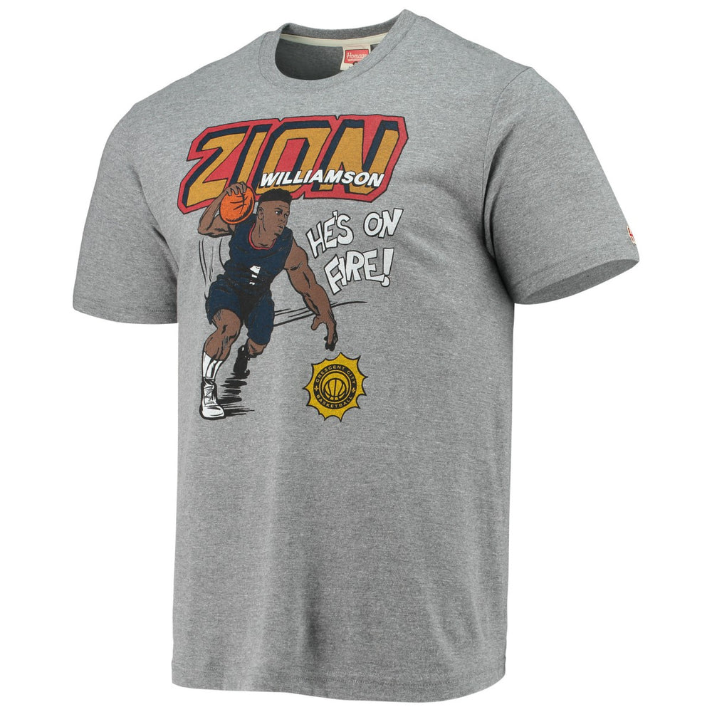 Zion Williamson New Orleans Pelicans Homage Comic Book Player Tri-Blend T-Shirt - Heathered Gray for sale