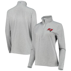 Tampa Bay Buccaneers Vineyard Vines Women's Sankaty Shep Half-Zip Pullover Top - Heather Gray online