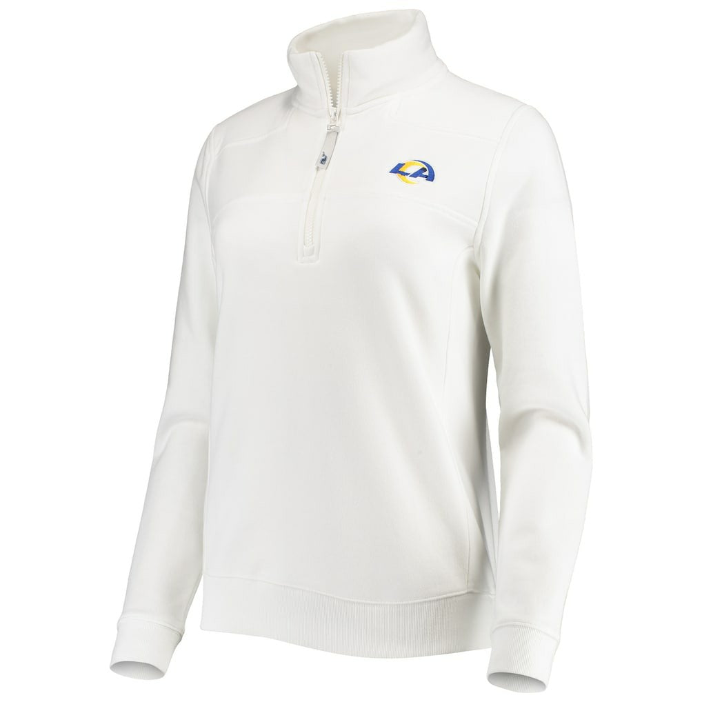 Los Angeles Rams Vineyard Vines Women's Shep Shirt Quarter-Zip Sweatshirt - White online