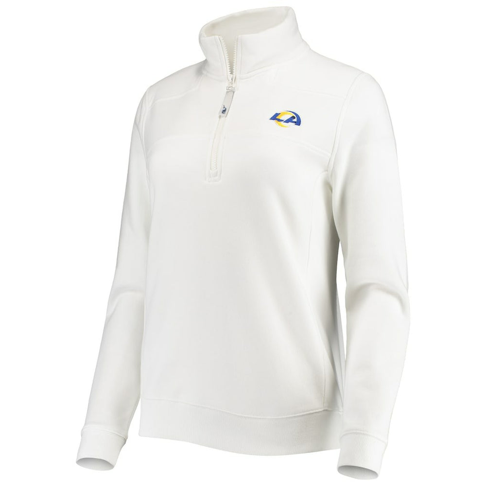 Los Angeles Rams Vineyard Vines Women's Shep Shirt Quarter-Zip Sweatshirt - White online