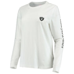 Las Vegas Raiders Vineyard Vines Women's Helmet Long Sleeve T-Shirt - White cheap
