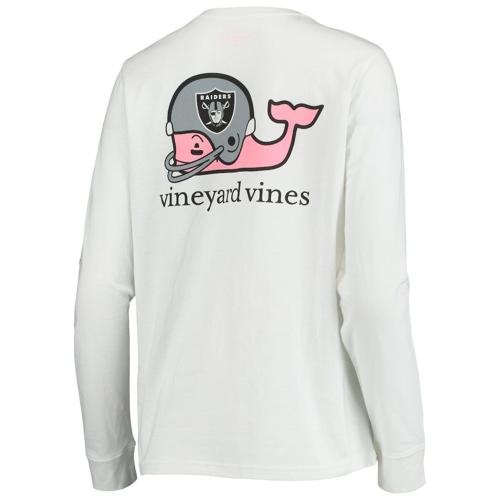 Las Vegas Raiders Vineyard Vines Women's Helmet Long Sleeve T-Shirt - White cheap