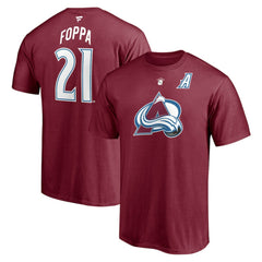 Peter Forsberg Colorado Avalanche Fanatics Authentic Stack Retired Player Nickname & Number T-Shirt Burgundy