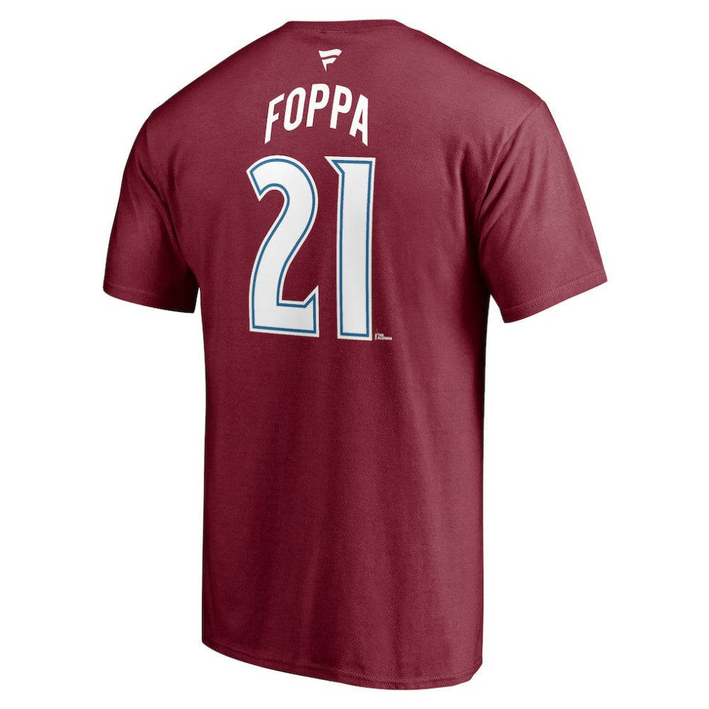 Peter Forsberg Colorado Avalanche Fanatics Authentic Stack Retired Player Nickname & Number T-Shirt Burgundy