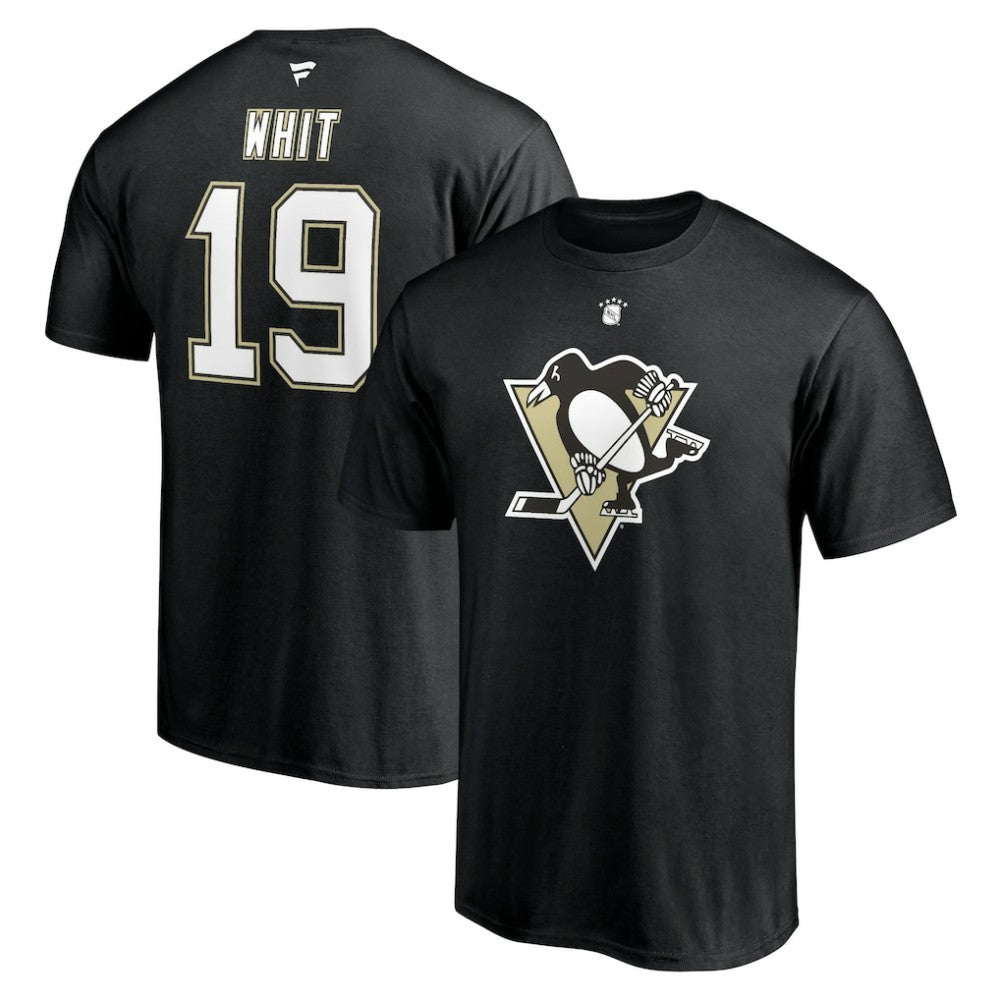 Ryan Whitney Pittsburgh Penguins Fanatics Authentic Stack Retired Player Nickname & Number T-Shirt Black