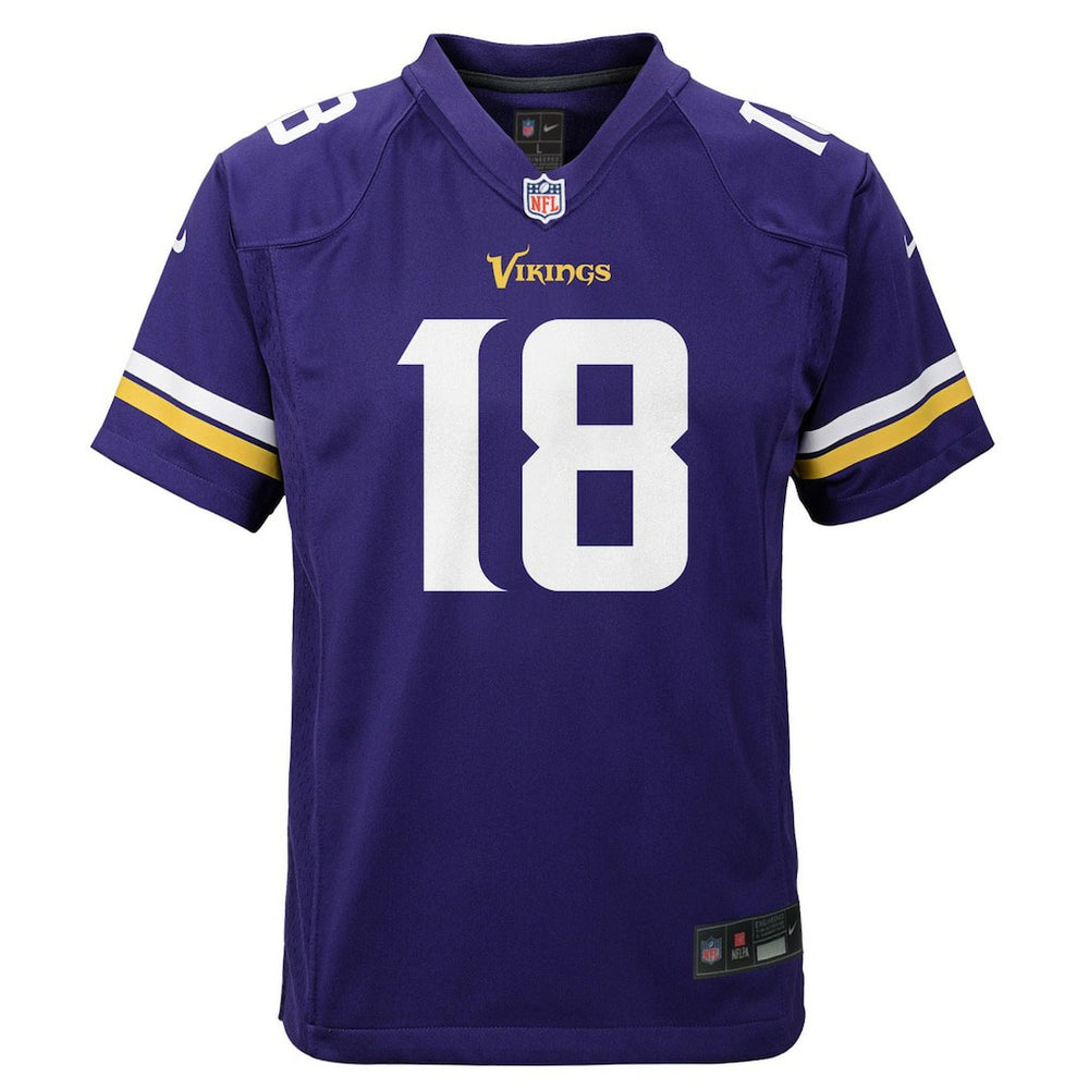 Justin Jefferson Minnesota Vikings Youth Game Jersey - Purple | Nike for sale
