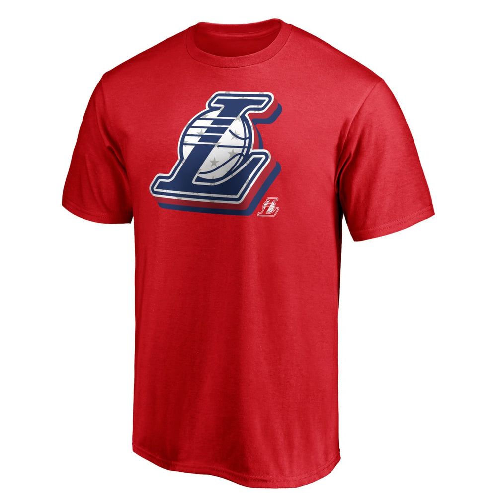 Los Angeles Lakers Red White & Team T-Shirt - Red on sale
