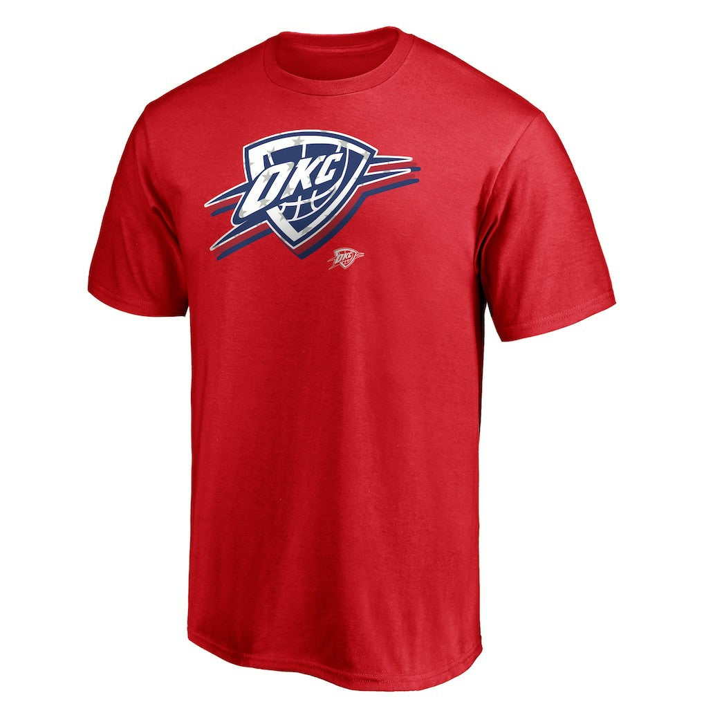 Oklahoma City Thunder Red White & Team T-Shirt - Red for sale