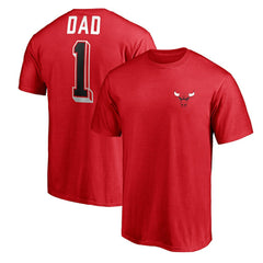 Chicago Bulls Number One Dad T-Shirt sale - Red cheap