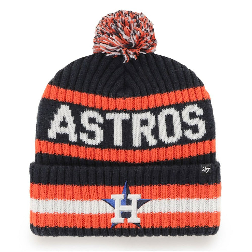 Houston Astros Bering Cuffed Knit Hat with Pom - Navy | 47 brand