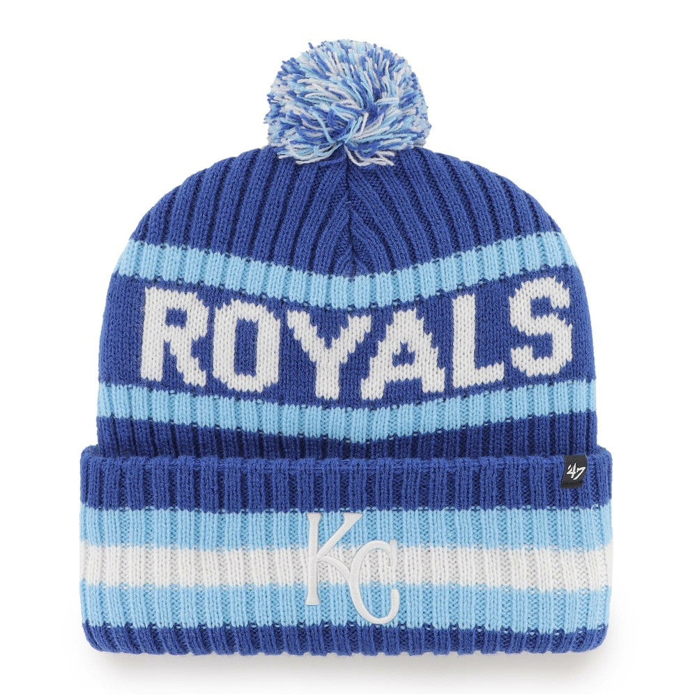 Kansas City Royals Bering Cuffed Knit Hat with Pom - Royal | 47 brand