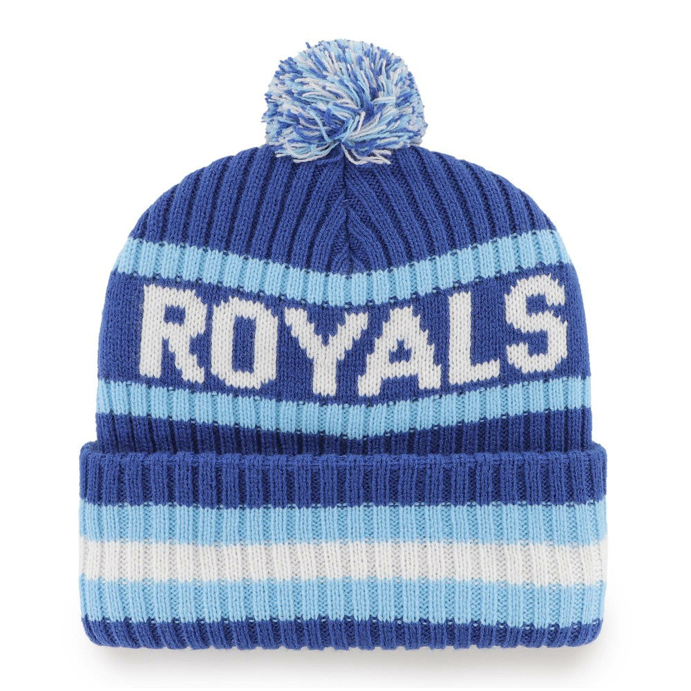 Kansas City Royals Bering Cuffed Knit Hat with Pom - Royal | 47 brand