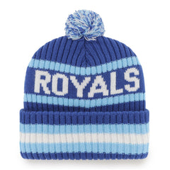 Kansas City Royals Bering Cuffed Knit Hat with Pom - Royal | 47 brand