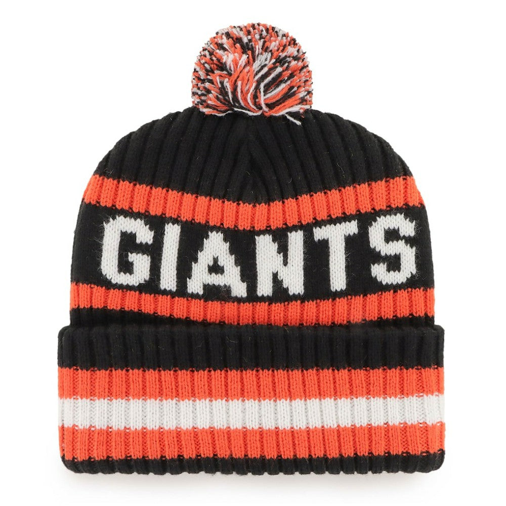 San Francisco Giants Bering Cuffed Knit Hat with Pom - Black | 47 brand